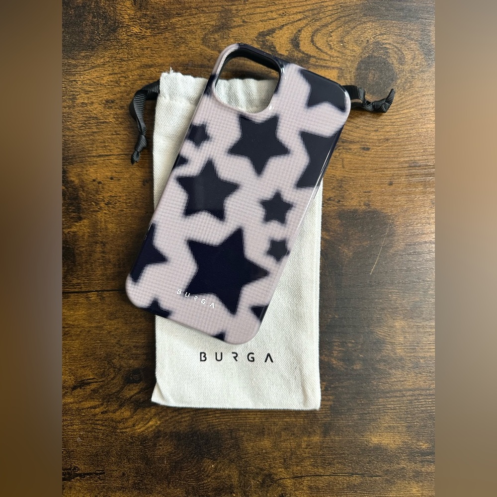 Burga Starry Night Phone Case - Navy and White. iPhone 14 Plus